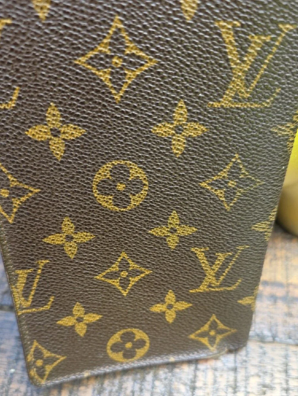Louis Vuitton Monogram Long Wallet Brown Tan Mens Vintage 881 A2